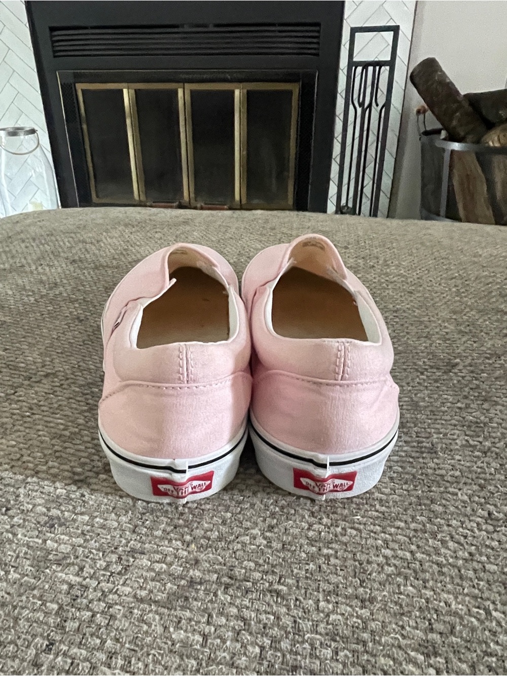 Mens Slip-On Canvas Vans, Blush Pink, Excellent Condition, size 12 - Picture 3 of 9